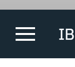 IBM Cloud Menu